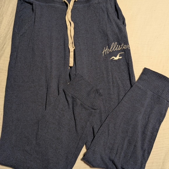 Hollister Blue Joggers with Logo - Picture 1 of 2